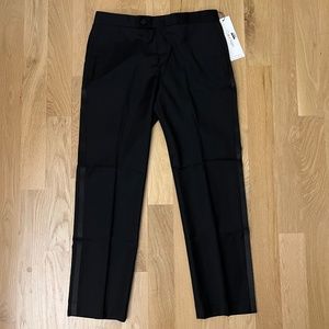 NWT Men's Calvin Klein Black Suit Pants, 100% Wool, Stretch, 32W/30L